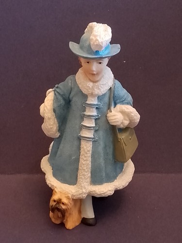 Dolls house lady with dog - lady,