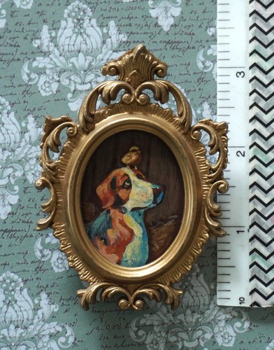 Miniature painting 12th dog - 1:12th,