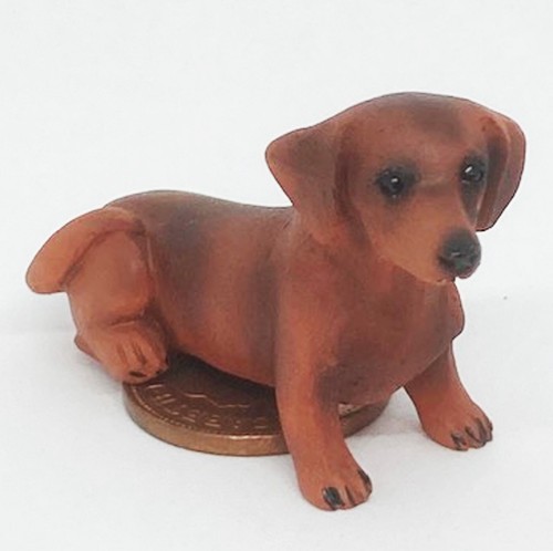 Dolls house dachshund dog - dolls,