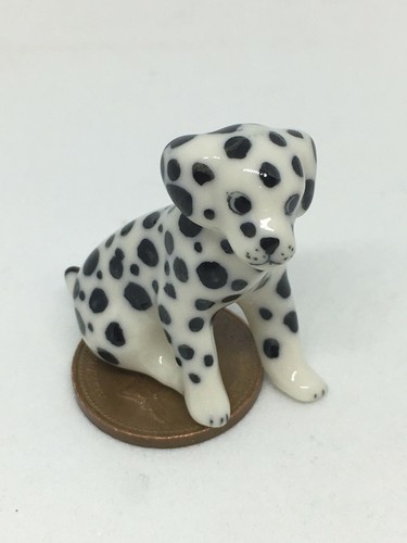 Dolls house dalmatian ceramic - house,