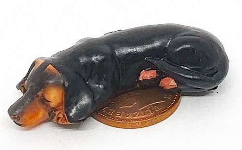 Dolls house dachshund dog - house,