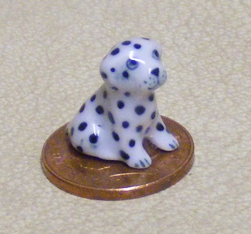 Dolls house dalmatian puppy - dolls,