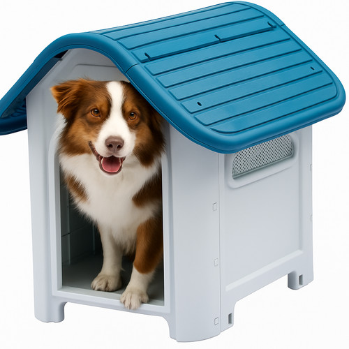 Plastic dog pet kennel - plastic,