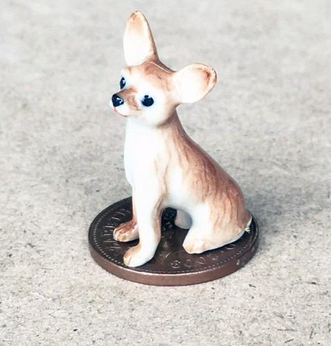 Dolls house chihuahua ceramic - house,